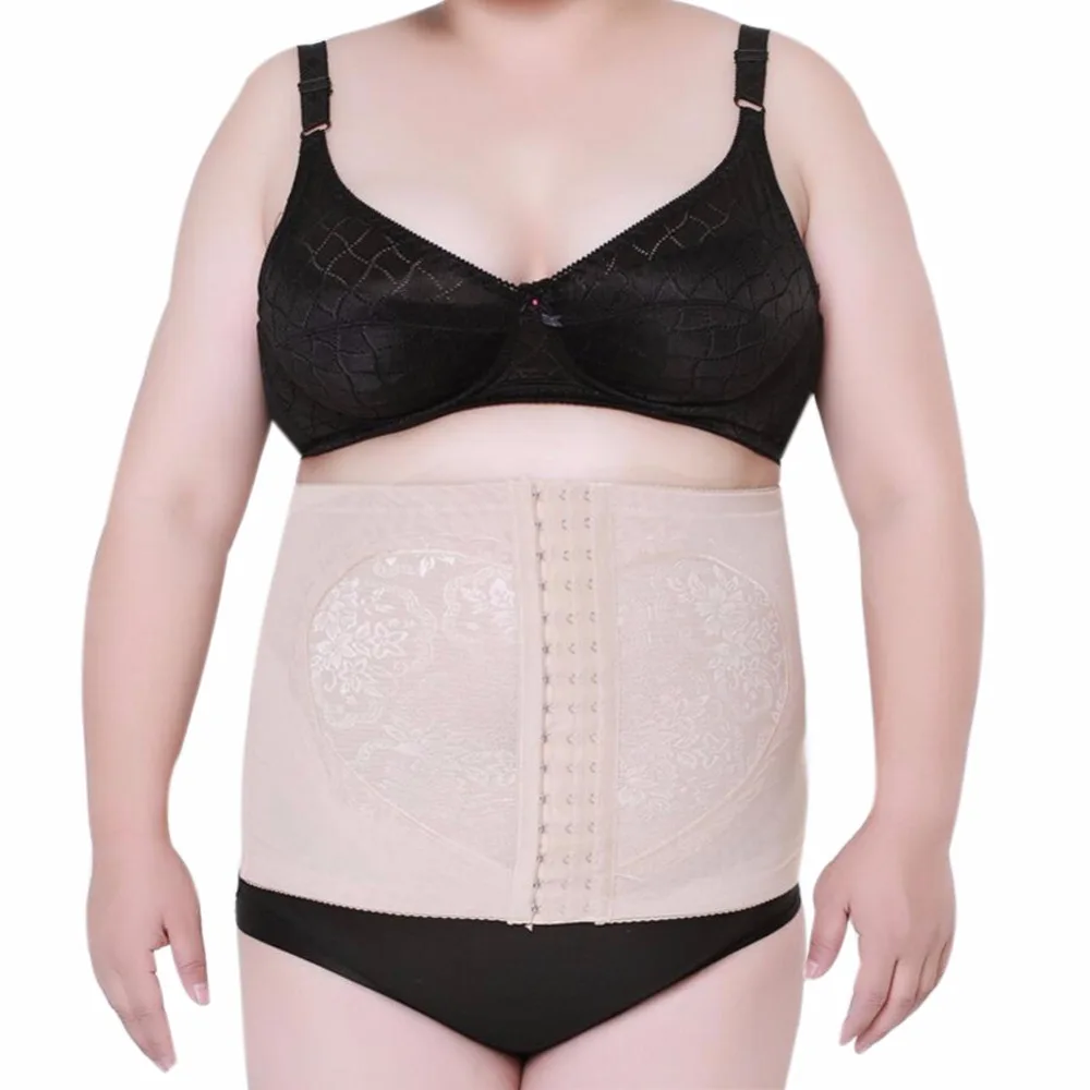 Большой плюс размер пояс для похудения Пояс корсет моделирующее белье боди