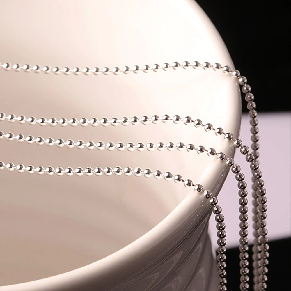 Женское серебряное ожерелье с жемчужинами длина 16-24 дюйма 1 2 мм |