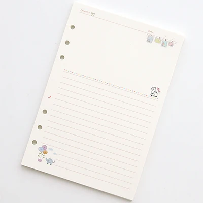 Filofax бумажные заправки, A5 A6 кольцевые отверстия Цветные Печатные бумаги, еженедельно делать бумаги - Цвет: notestaken