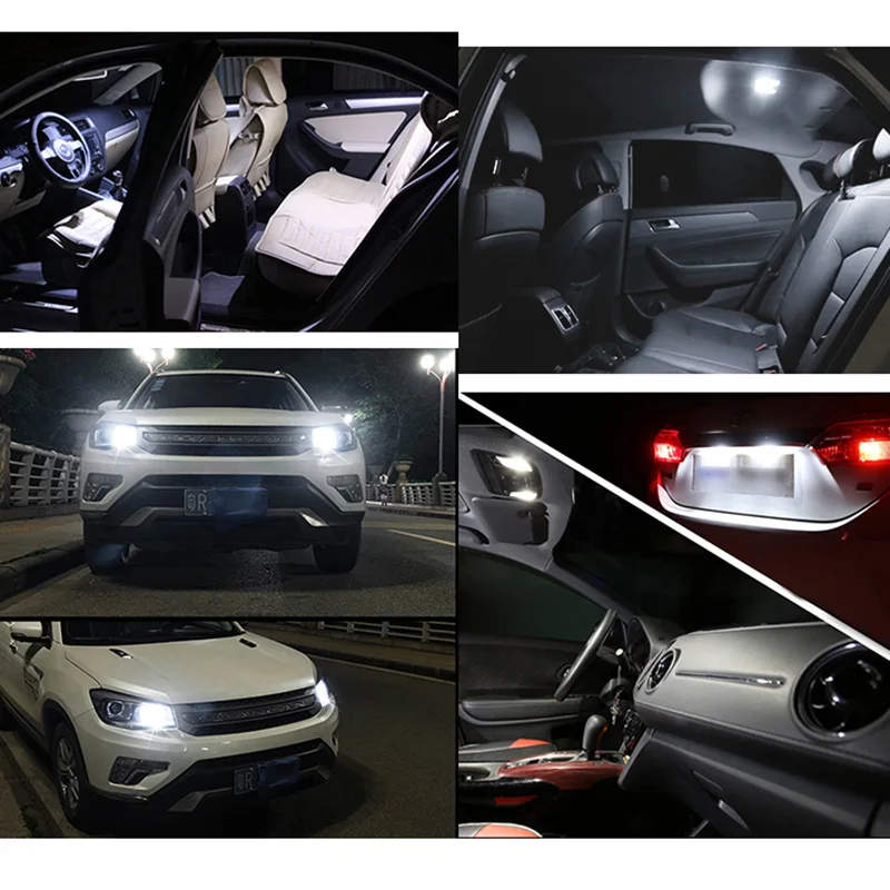 2 шт. светодиодные лампы T10 LED s 194 W5W 6 SMD 5050 для салона автомобиля|Сигнальная лампа| |