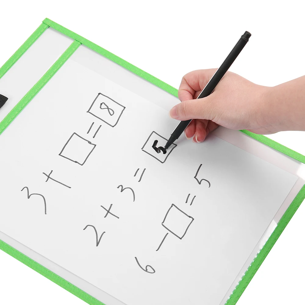 1 шт. многоразовые сухие стираемые карманы прозрачные для записи и протирания