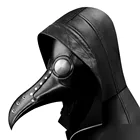 Gear Duke готическая Черная ПУ маска с клювом, стимпанк, чума, доктор, ретро, крутая маска для рта птицы, маскарадные Косплей-реквизиты для вечеринки