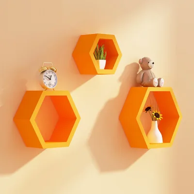 1 Набор/3 шт. настенная полка с шестигранной сеткой настенные плавающие полки для