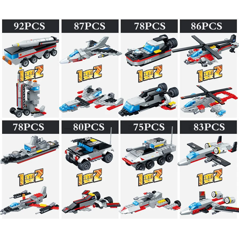 659 шт. 8 в 1 самолет Карри строительные блоки кирпичи игрушки Legoings модели военный