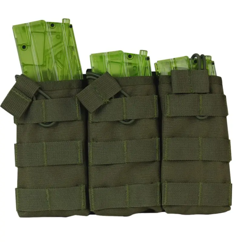 Тактический MOLLE тройной с открытым верхом подсумок быстро AK AR M4 FAMAS барсетка для Пейнтбол