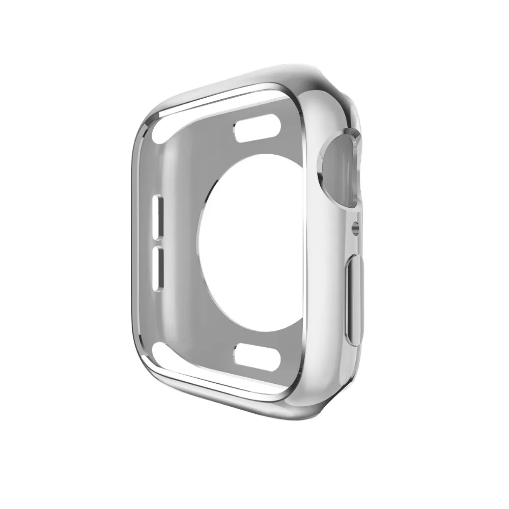 Гибкий покрытый ТПУ чехол для Apple Watch 42 мм 38 мм 40 мм 44 мм мягкий бампер Рамка протектор для iWatch Series5 4 3 2 1