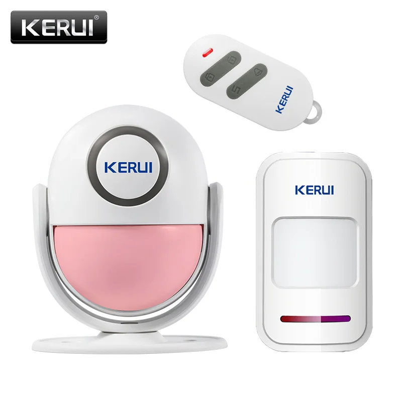 KERUI P6 приветственный сигнал тревоги, беспроводная защита безопасности, инфракрасный ИК датчик движения, дверной звонок, дверной звонок+ пульт дистанционного управления - Цвет: KIT4