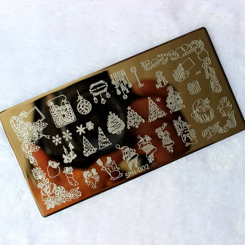 

17styles!! SPH Series Printing Stamping Plates Template Flower/Christmas Styles Mold Painted Nail Polish 3D Nail Art Templates