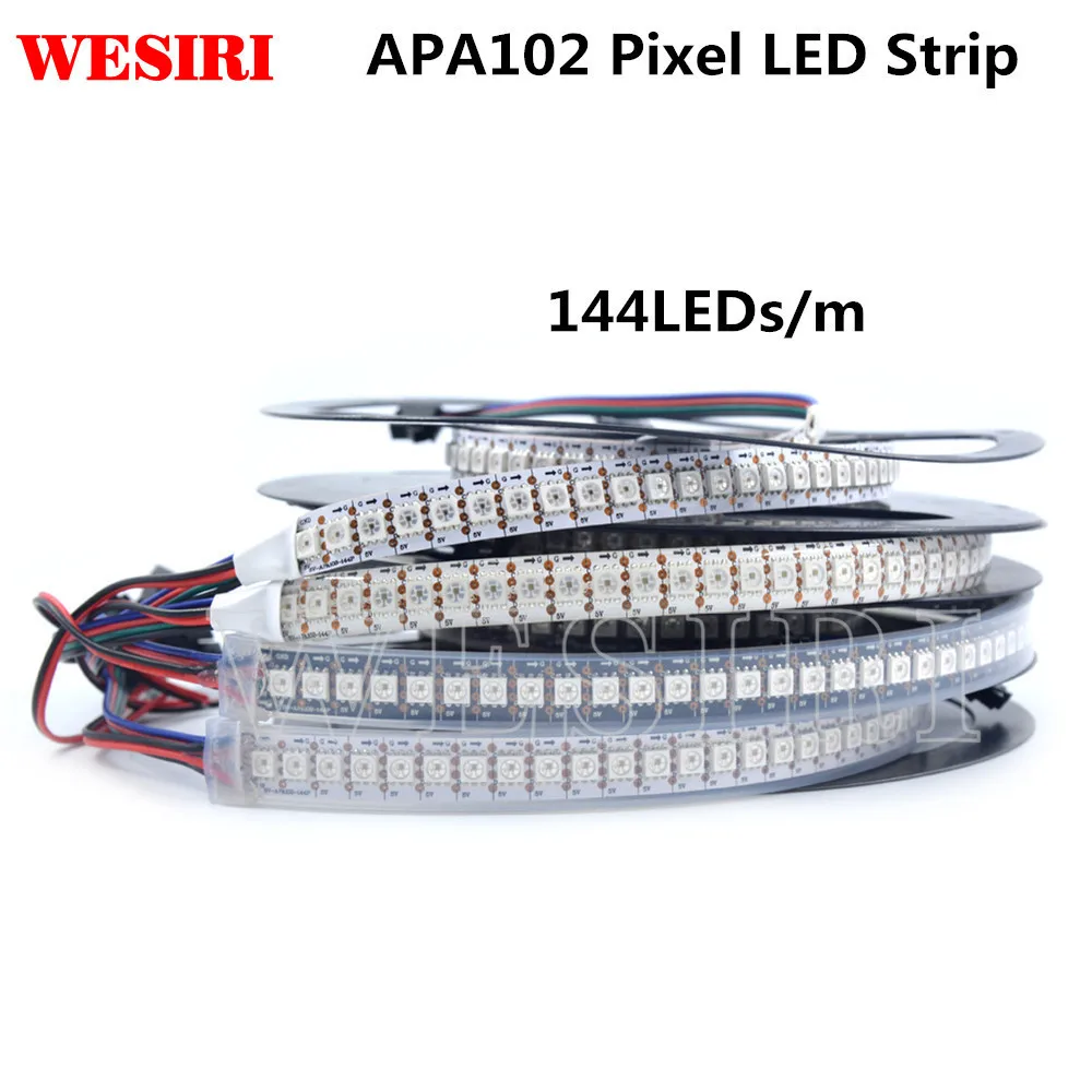 Умная светодиодная Пиксельная лента APA102 SK9822 1 м/5 м 30/60/144 светодиодов s/Pixels/m