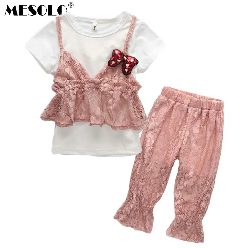 MESOLO женская и детская одежда Шелковый ремень в западном стиле + белая футболка