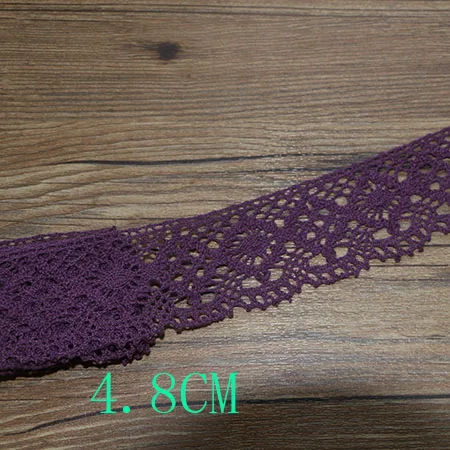 1 yard 4.8CM 1 ярд хлопчатобумажной кружевной ткани DIY Хлопок Вязание крючком кружевной пояс плетение декоративной ткани Материал: хлопок - Цвет: 1 yard 4.8CM