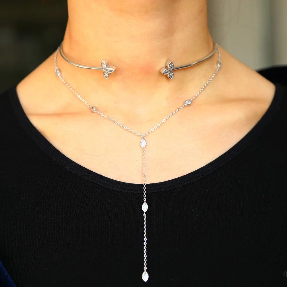 Колье с камнями Chrysocolla Collares изящное элегантное колье подвеской из кубического