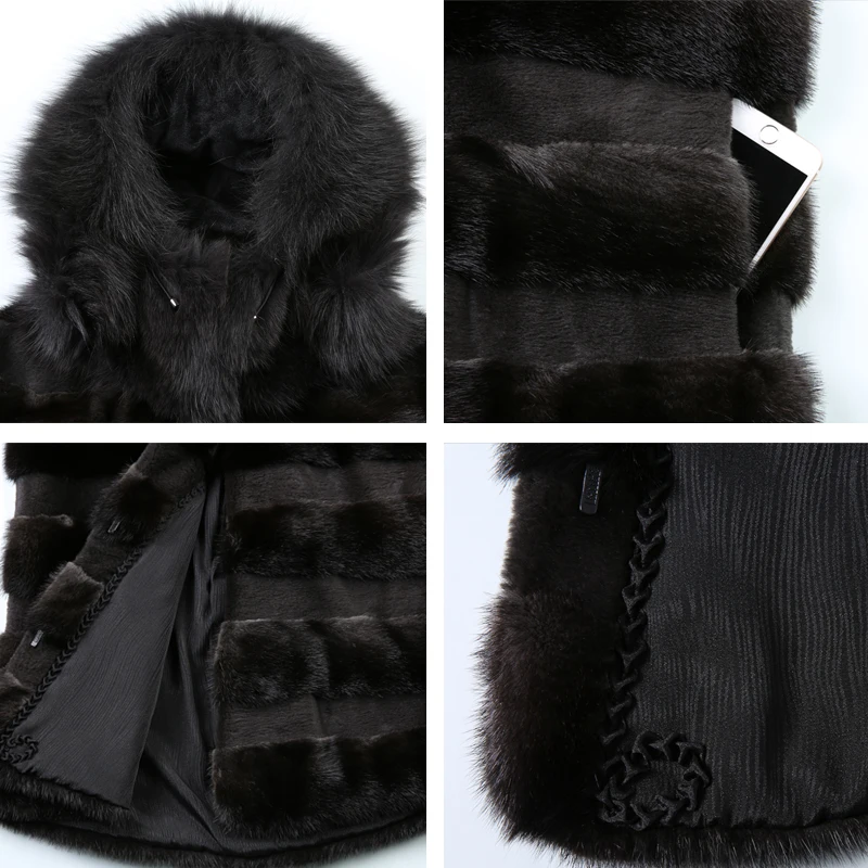 2017 Новая мода зимней леди натуральной лисы меховой жилет женщин реального