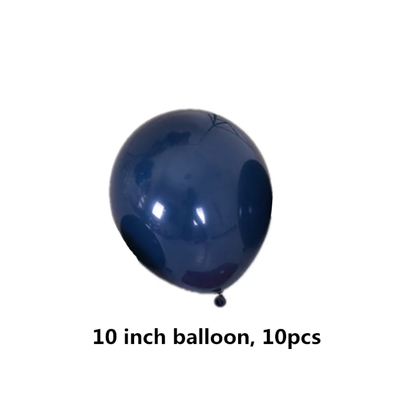 10pcs 10 inch 10 шт. темно-синий латекс Воздушные шары 5 10 12 дюймов надувной воздушный шар Ночная синяя Вечеринка дня рождения событие украшения для вечеринки - Цвет: 10pcs 10 inch