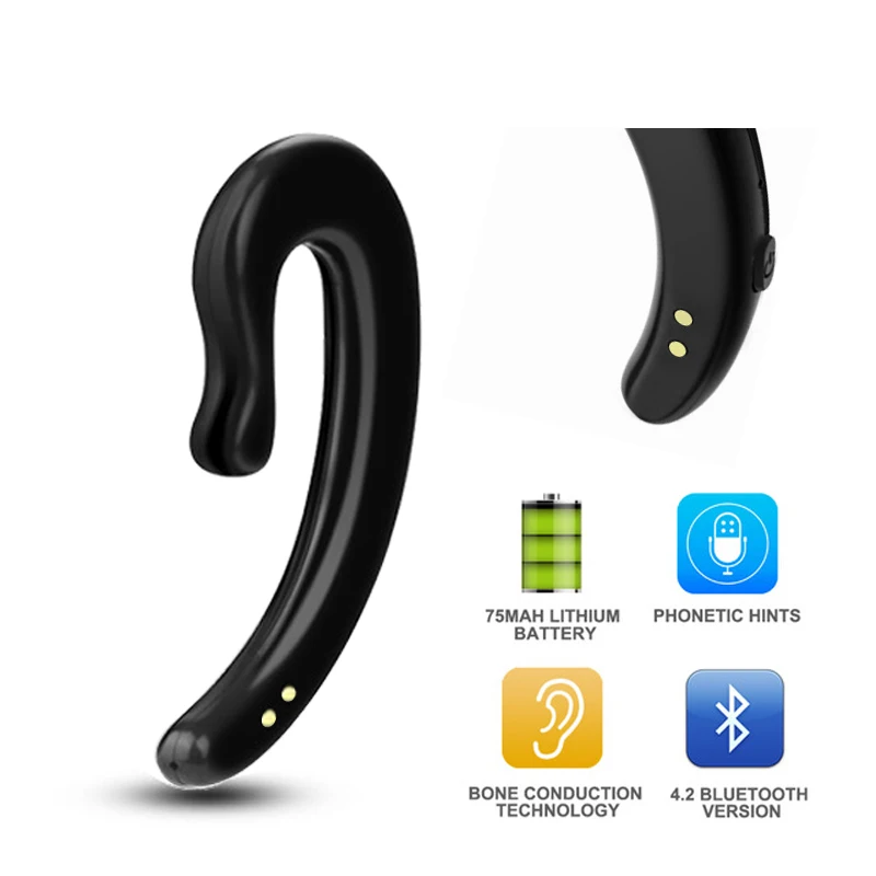 2019 костная проводимость Bluetooth гарнитура наушники Hands free мини беспроводные