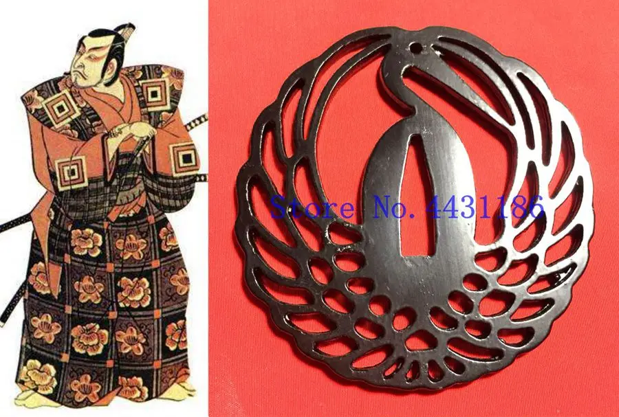 Фурнитура для японского самурайского меча железная фурнитура TSUBA (GUARD) катаны