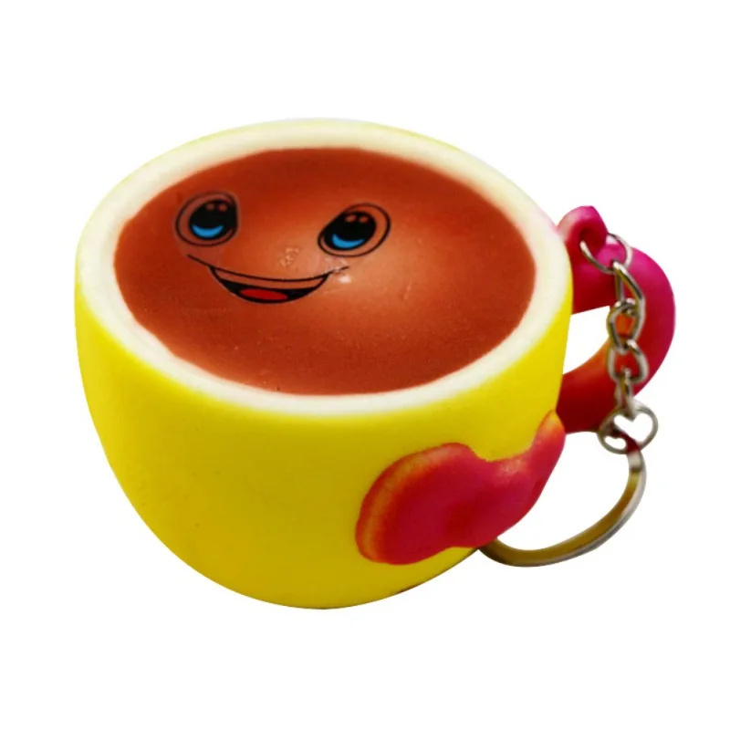 

Squishy speelgoed Kawaii Cute Coffee Cup Squishy soft Slow Rising Cream Scented Stress Reliever Toy funny Key Chain kids gifts