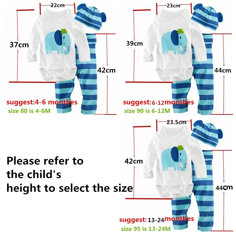 2017 осенний комплект из 3 шт.: комбинезон с длинными рукавами + шапка штаны одежды