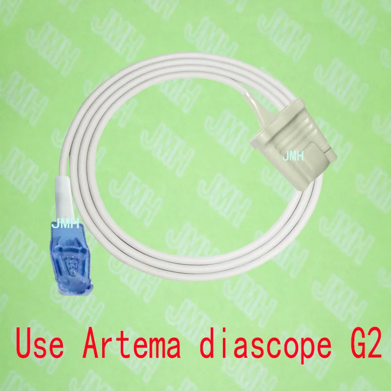 

Compatible with Artema diascope G2 Pulse Oximeter monitor, Adult silicone soft tip spo2 sensor,1M,8PIN.