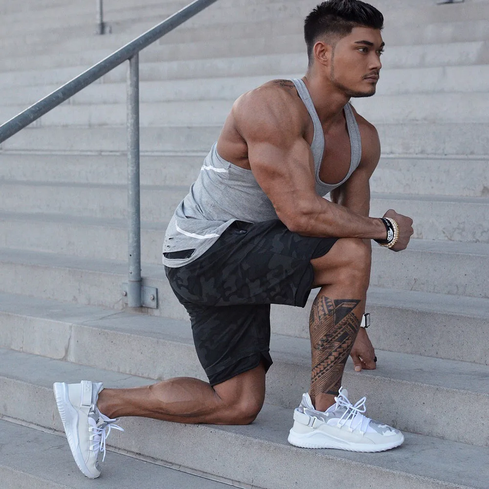 Мужская Летняя тренировка бодибилдинг шорты для тренировок быстросохнущие