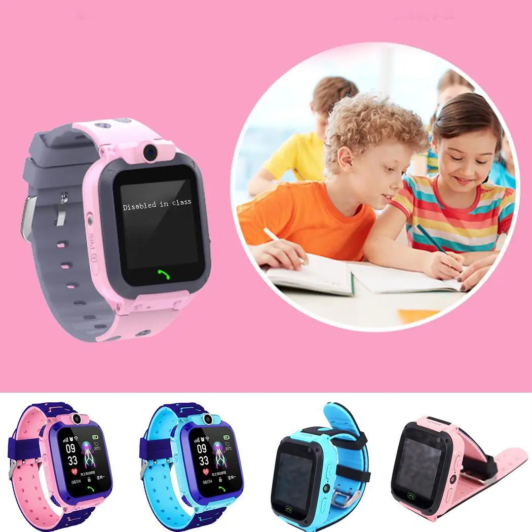 Детские умные часы Сенсорный экран позиционирования Камера силиконовый