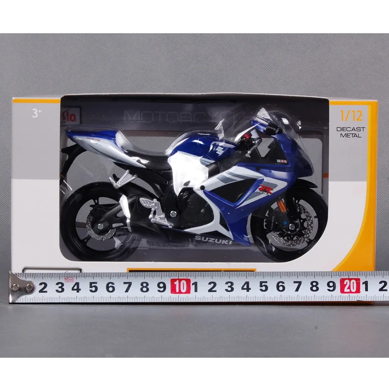 Мотоциклетная модель велосипеда Maisto 1:12 SUZUKI GSX R750 бесплатная доставка с номером