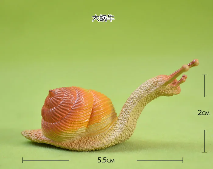

ПВХ качественная искусственная Игрушечная модель животного, пластиковая твердая фигурка улитки, большая улитка, 10 шт./компл.