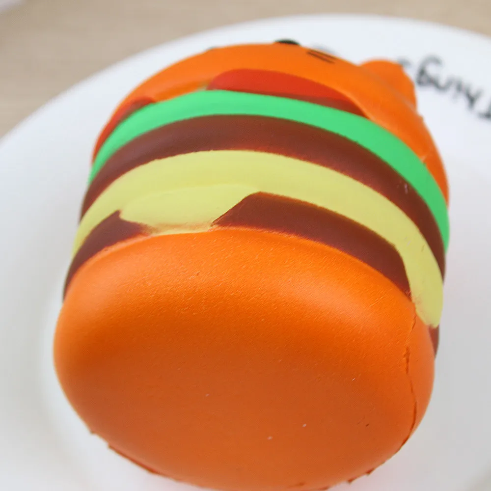 Сжимаемая игрушка для кошек гамбургеров сжимающая пирог снятия стресса слаймы