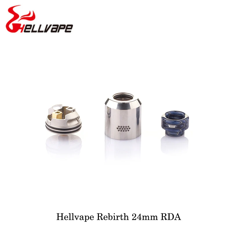 Электронная сигарета Hellvape Rebirth 24 мм RDA 810 Cobra капельный наконечник с одной катушкой для Squonkor Mod Vape Vaporizer VS Drop Dead