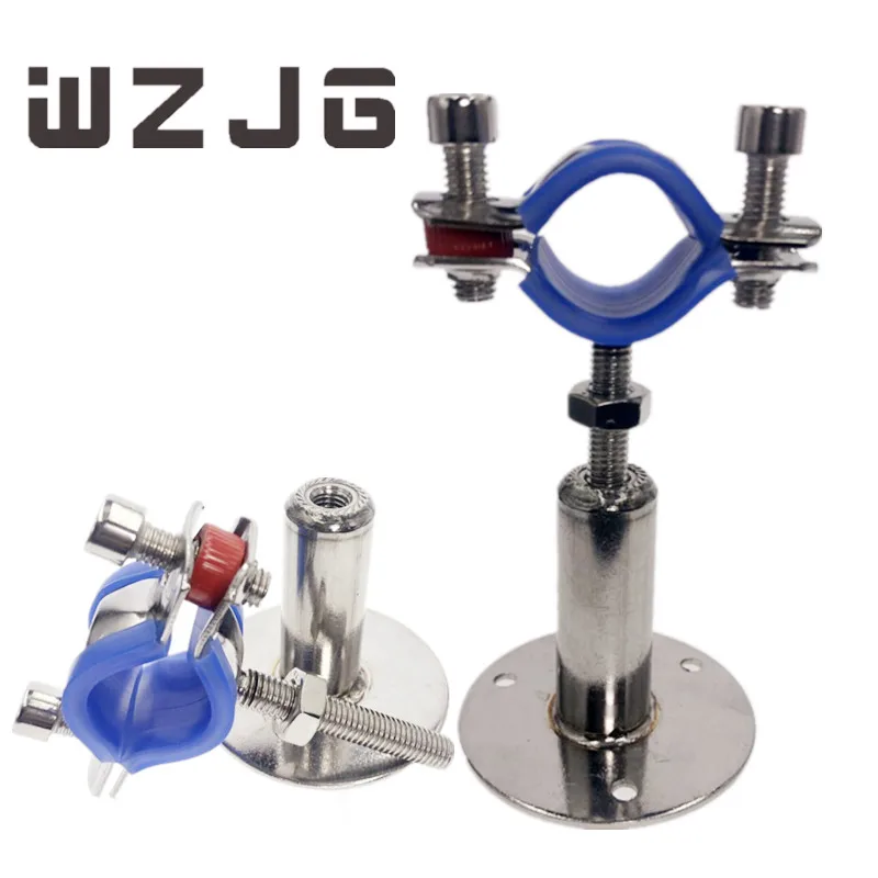 

2Pcs 304 Stainless Steel Embrace Hoop Adjustable Screw Bracket Tube Circular Hose Clamp Suspension Pipe Clips Fasteners for Tube