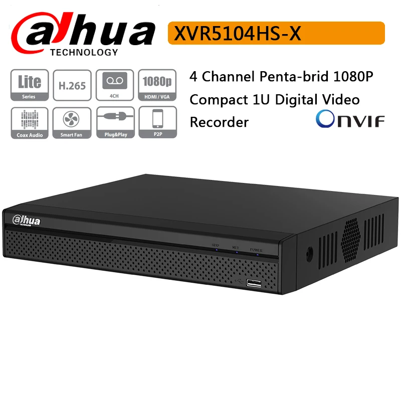 Оригинальная DH XVR5104HS-X 4CH& XVR5108HS-X 8CH& XVR5116HS-X 16CH максимальная поддержка 6MP ip-камера и 5mp hdcvi камера