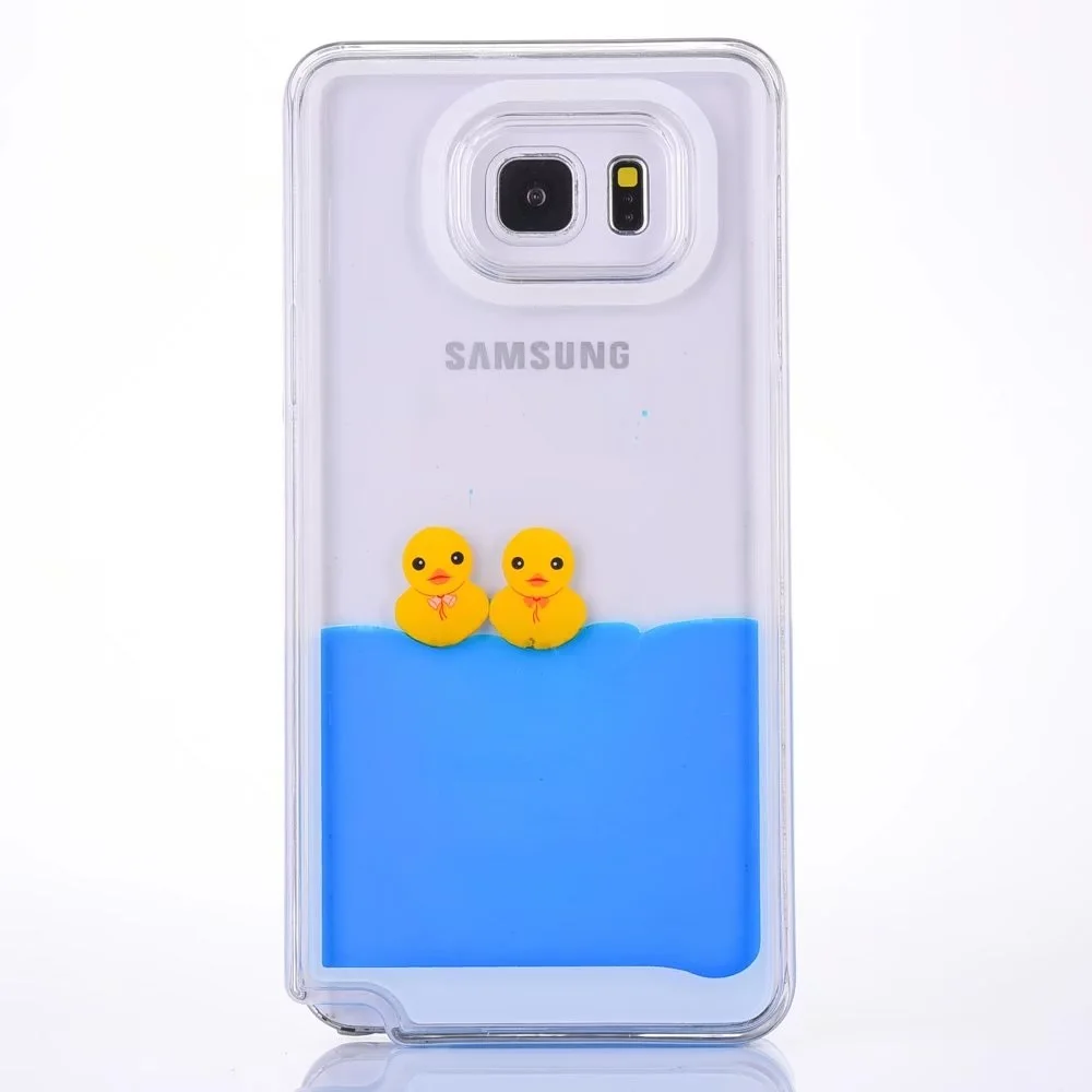 Милый чехол Vonada для Samsung Galaxy Note 5 уникальный жесткий телефона с плавающей жидкой