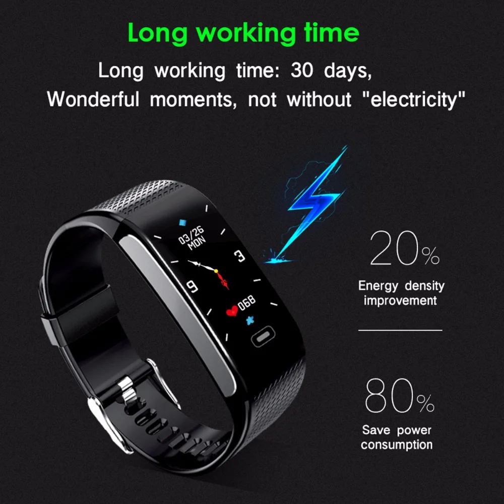 CK18S SmartBracelet Монитор артериального давления пульса IP67 наручные часы