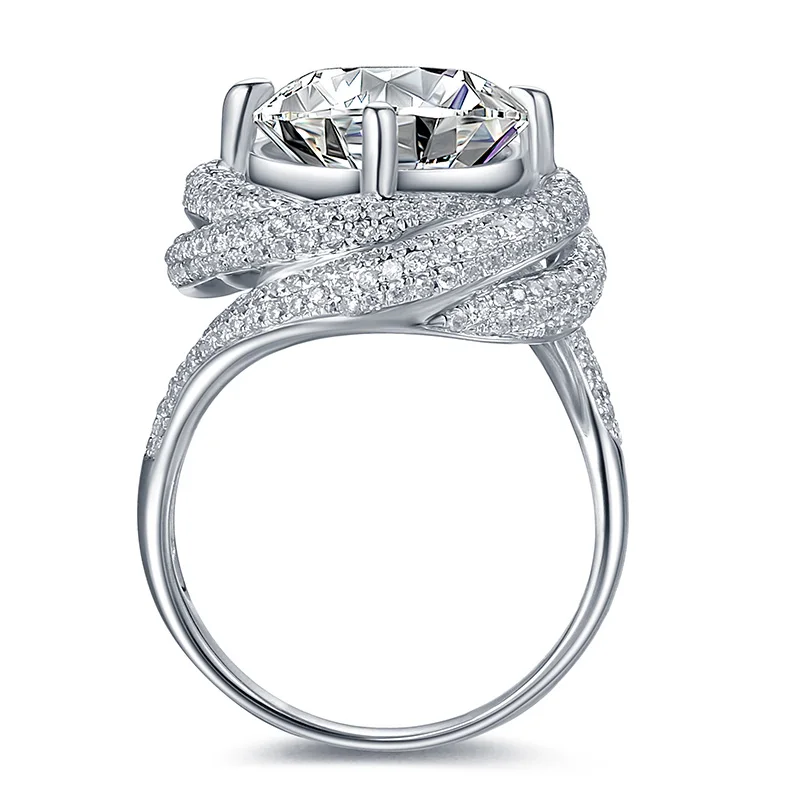 2CTW 8.0mm G-H Moissanite Marriage Ring Test Positive WARRANTY Real 925 Sterling Silver Synthetic Diamonds | Украшения и