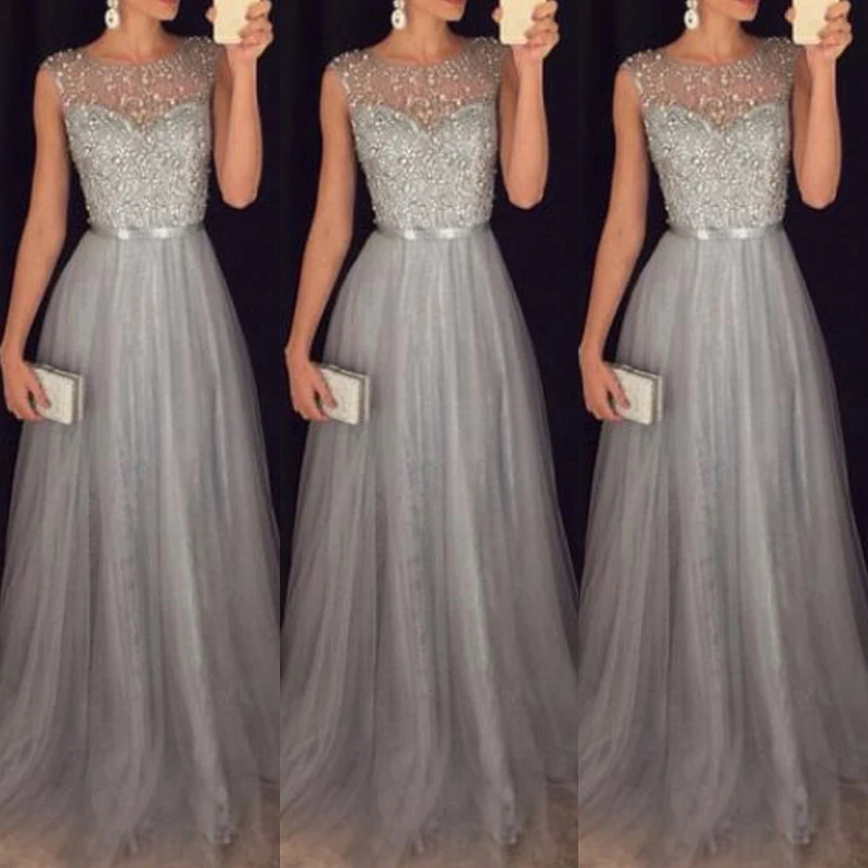 Женское кружевное длинное платье макси вечернее официальное для выпускного