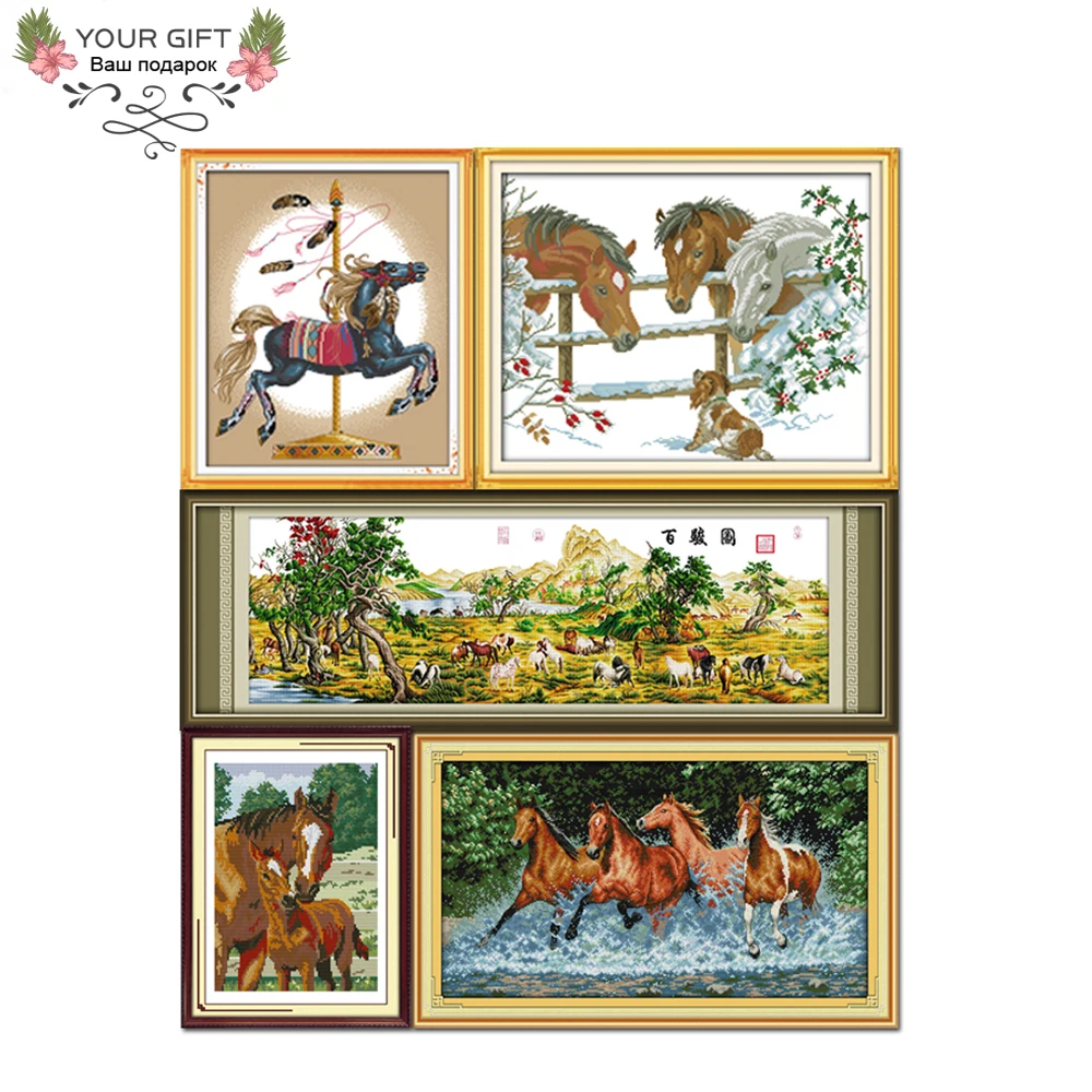 Набор для вышивки крестиком Joy Sunday D159 D173 D224 D244 D245|horse cross stitch kits|cross kitshorse |