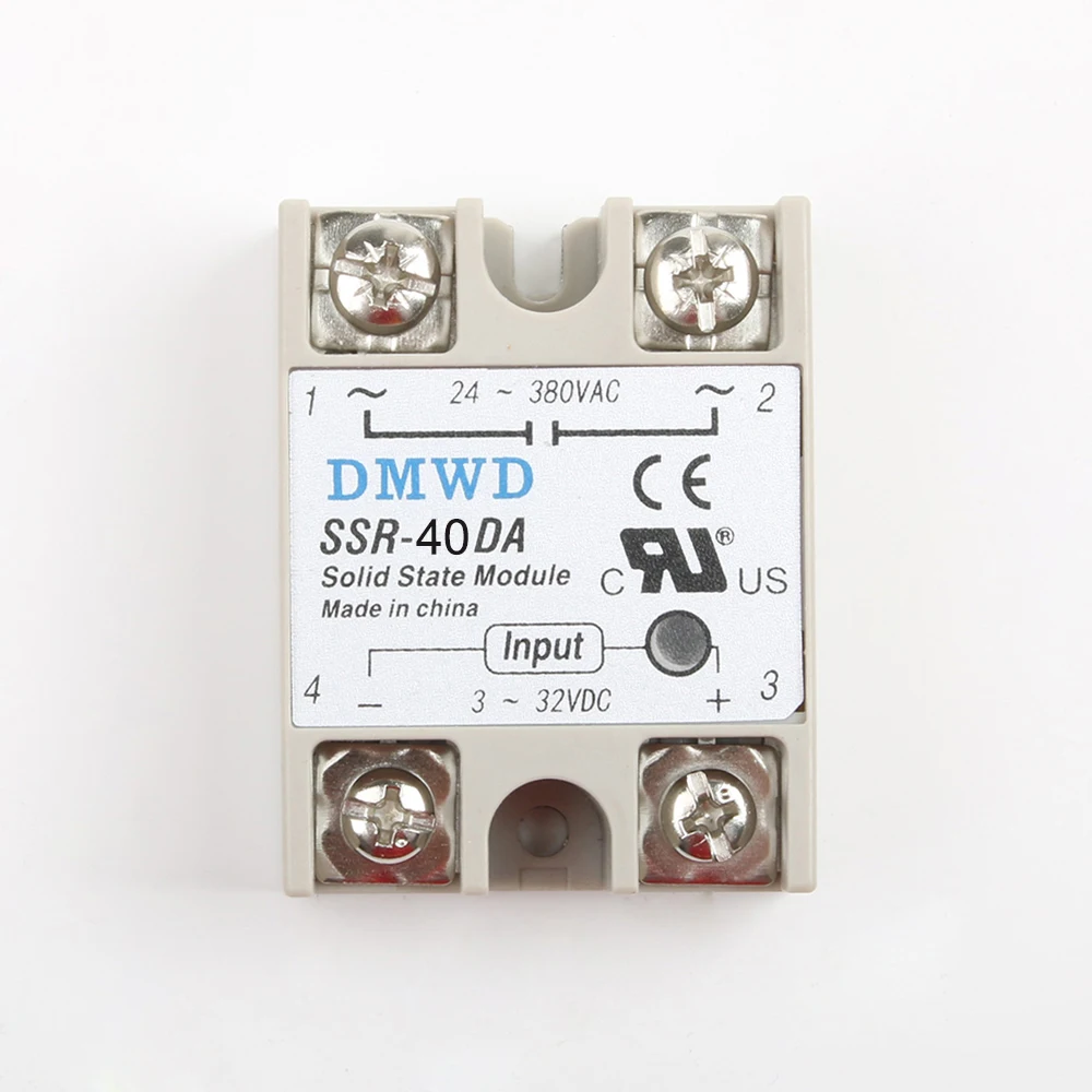 Фото Промышленное твердотельное реле SSR DA с защитным флагом SSR-40DA постоянный ток, радиатор переменного тока SSR-10DA SSR-15DA SSR-25DA №2