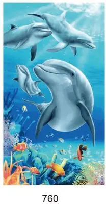 

New Big Men Horse Dolphin Microfiber Fabric 100*180cm Bath Towel Bathroom Hotel Large Beach Towels For Adults girl woman