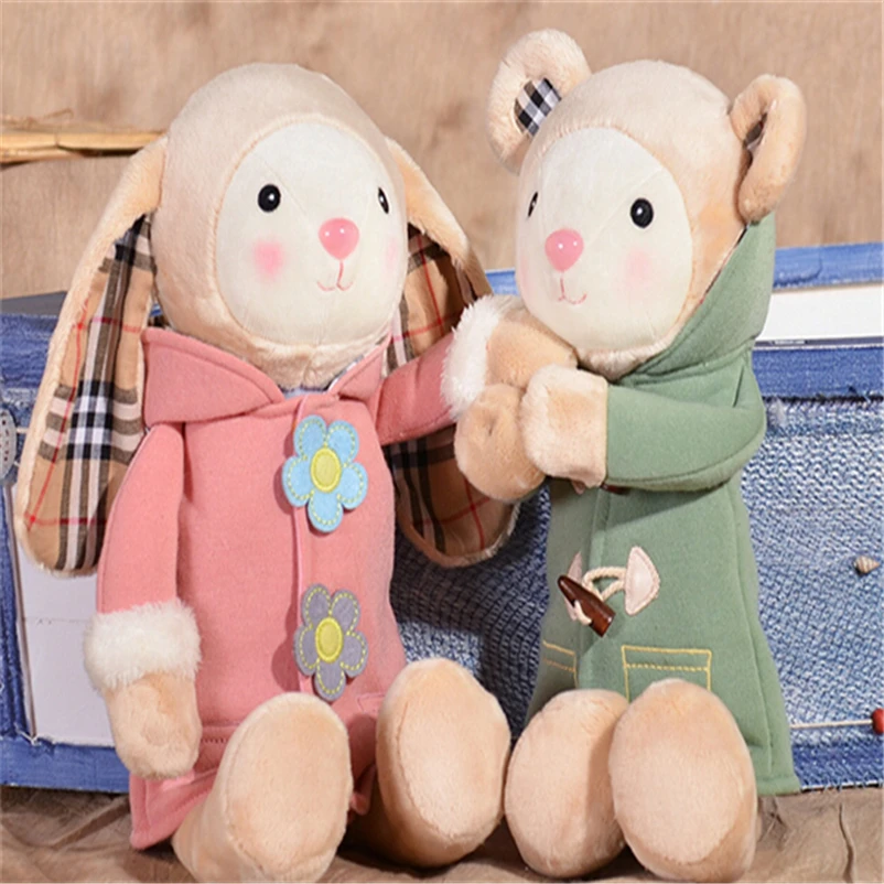 Горячая Распродажа 42 см милые куклы Metoo кролик детская игрушка чучело животное