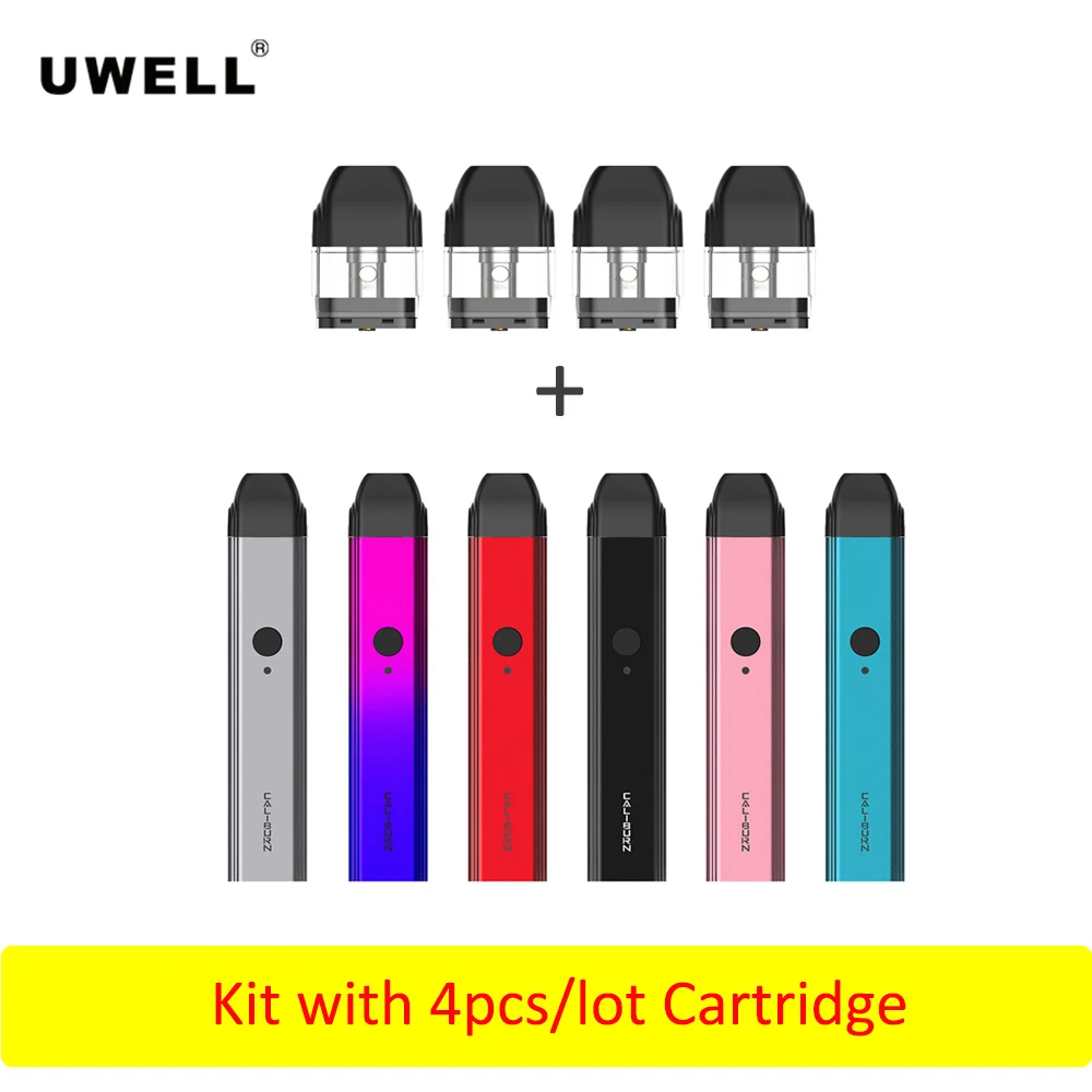 Новейший оригинальный комплект системы Uwell Caliburn Pod с 4 шт. картридж 2 мл встроенный
