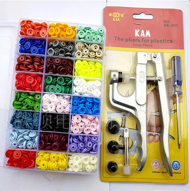 Professional Fastener Snap KAM Pliers &amp 360pcs T5 Poppers Plastic Buttons Kit | Дом и сад