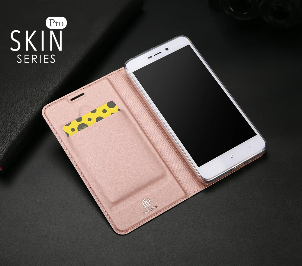 Dux DUCIS откидная крышка для Xiaomi Redmi 4A чехол люкс PU кожа Слот для карты Стенд Coque бизнес эксклюзивная модная чехол для Redmi 4A
