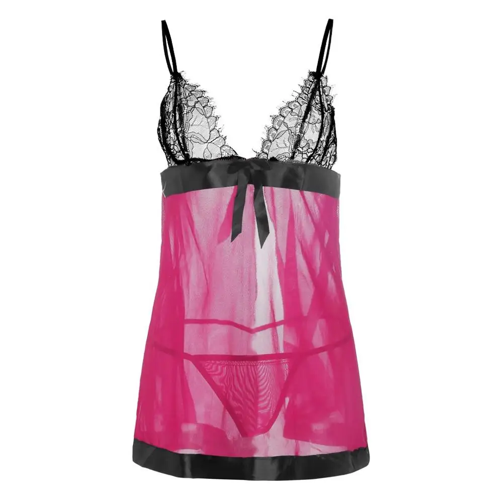 Сексуальное нижнее белье 2019 кружевная Женская атласная Шелковая пижама Большие