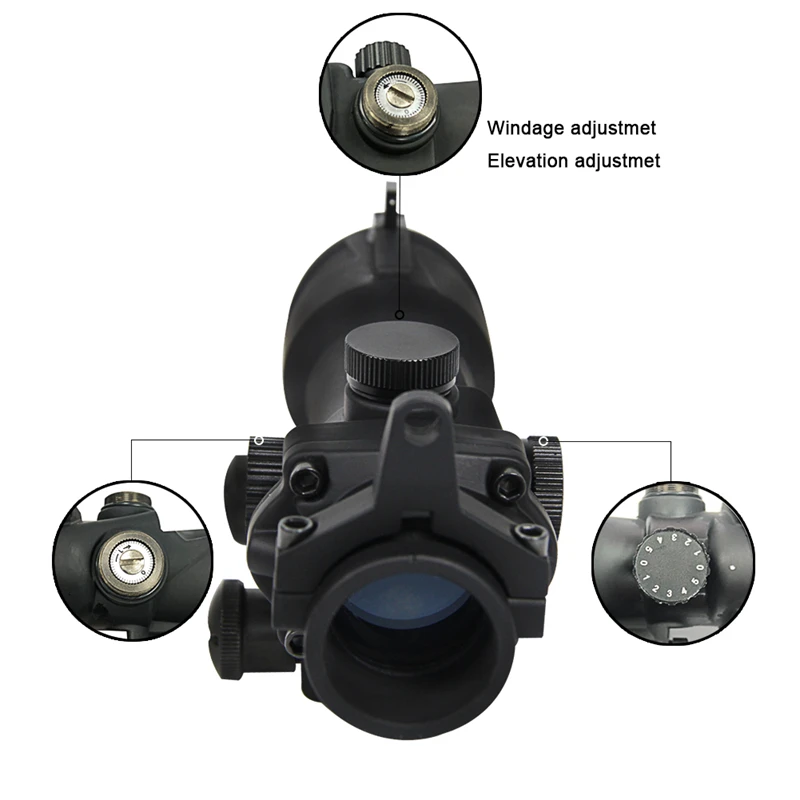 Bumlon ACOG 1X32 Красный точка зрения оптический прицел Прицелы ACOG Красный точка область охотничьи прицелы с 20 мм креплением для страйкбола пистолет