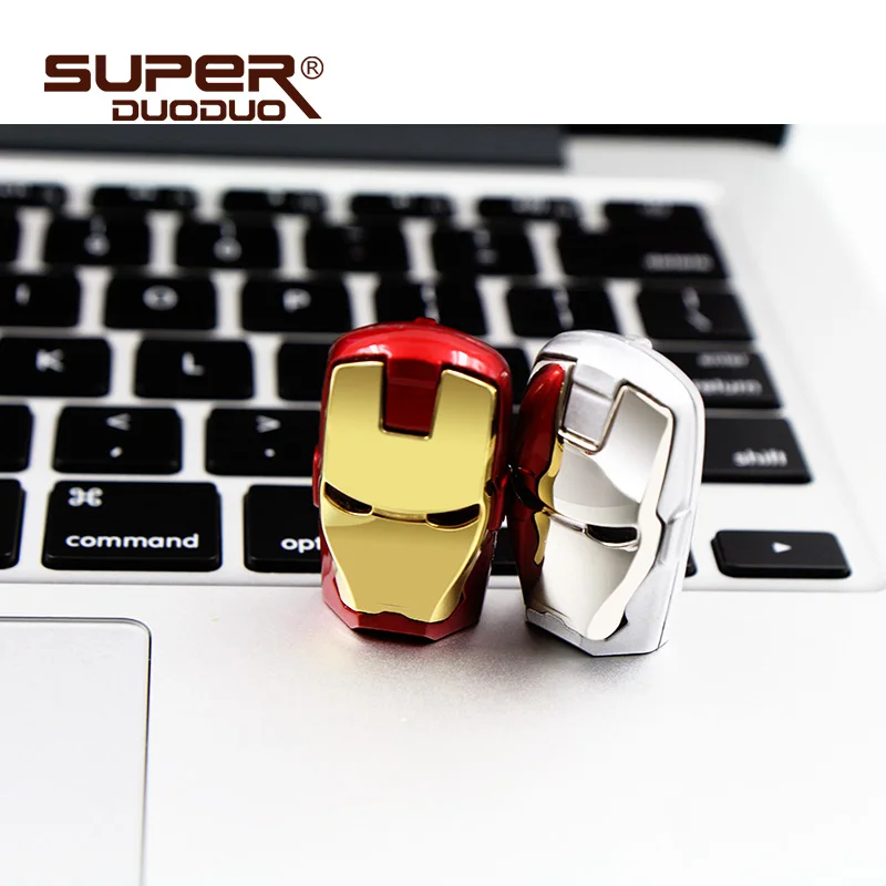 Металлическая Водонепроницаемая usb-флешка «Железный человек», 4 ГБ, 8 ГБ, флеш-накопитель usb, 16 ГБ, 32 ГБ, 64 ГБ, usb флеш-накопитель, u-диск, подарок, usb
