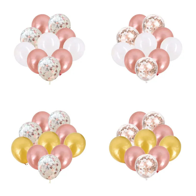 Rose Gold Confetti Latex Balloons Sets Bridal/Baby Shower DIY Love Wedding Decoration Birthday Party Supplies Globos Kids Toys | Дом и сад