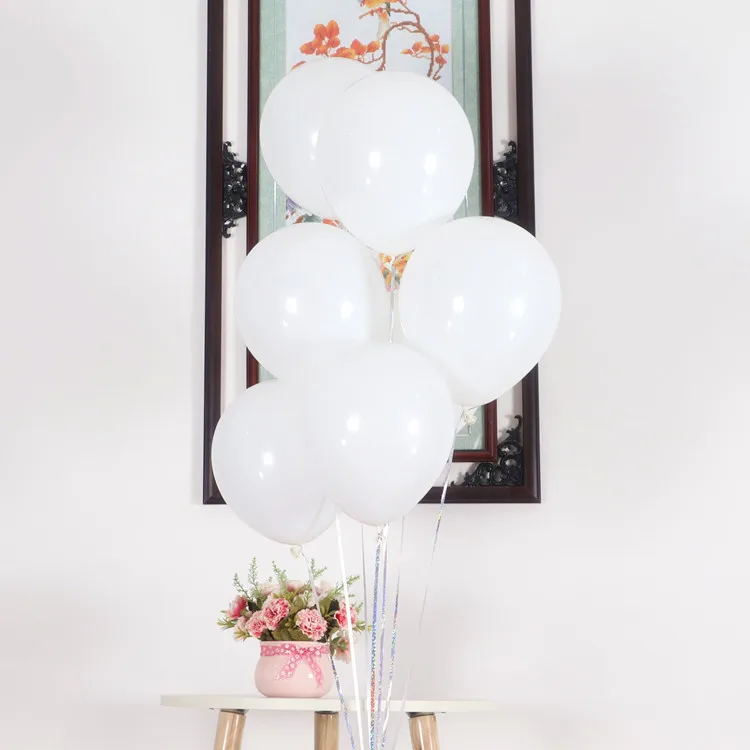 White 10 шт. Горячие Божья коровка черный, красный латекс шары globos вечерние для маленьких девочек с днем рождения baloons Свадебные украшения - Цвет: White