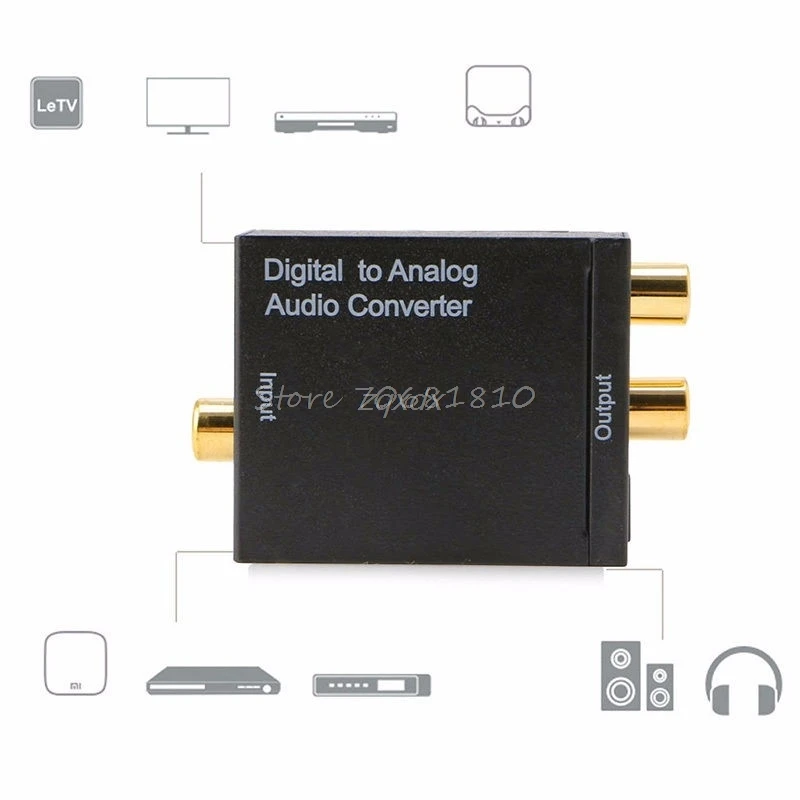 DAC Цифровой оптический Toslink SPDIF коаксиальный аналоговый L/R RCA аудио конвертер| |