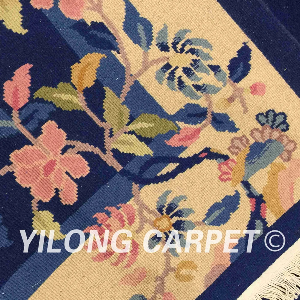 YILONG 5 &quotx 8&quot ручной работы художественное украшение синий ковер Традиционный