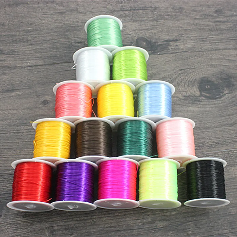 60 м/рулон цветной гибкий тянущийся Кристалл леска для изготовления ювелирных